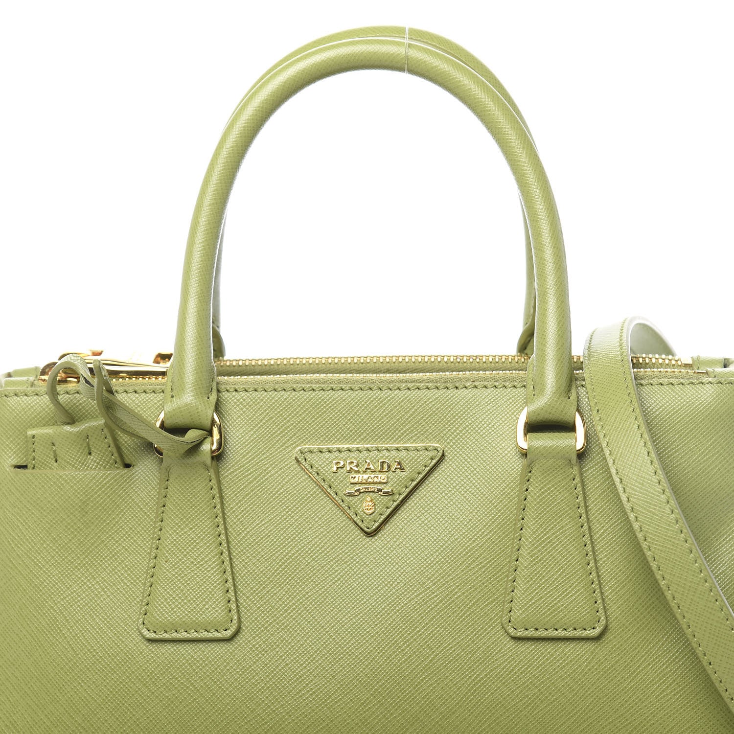 Prada Saffiano Lux Mini Galleria Double Zip Tote Prato 10 of 12