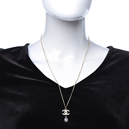 Chanel Enamel CC Drop Necklace Gold 2 of 5