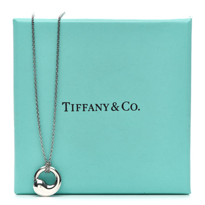 Tiffany Sterling Silver 12mm Elsa Peretti Eternal Circle Pendant Necklace 5 of 5