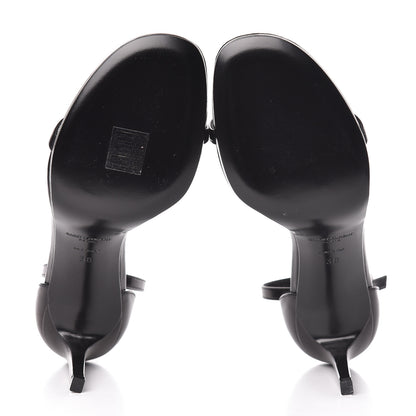Saint Laurent Calfskin Jane 80 Ankle Strap Sandals 38 Black 5 of 11