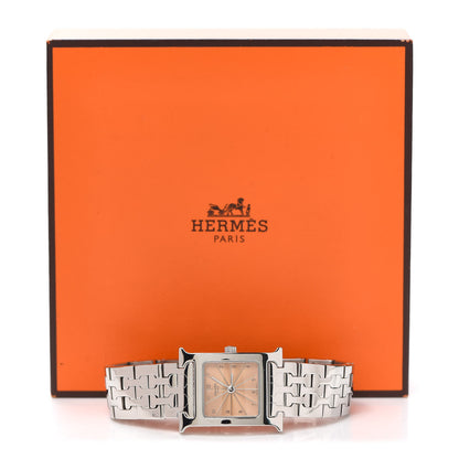 Hermes Stainless Steel 21mm Heure H Hour Quartz Watch Orange 6 of 6