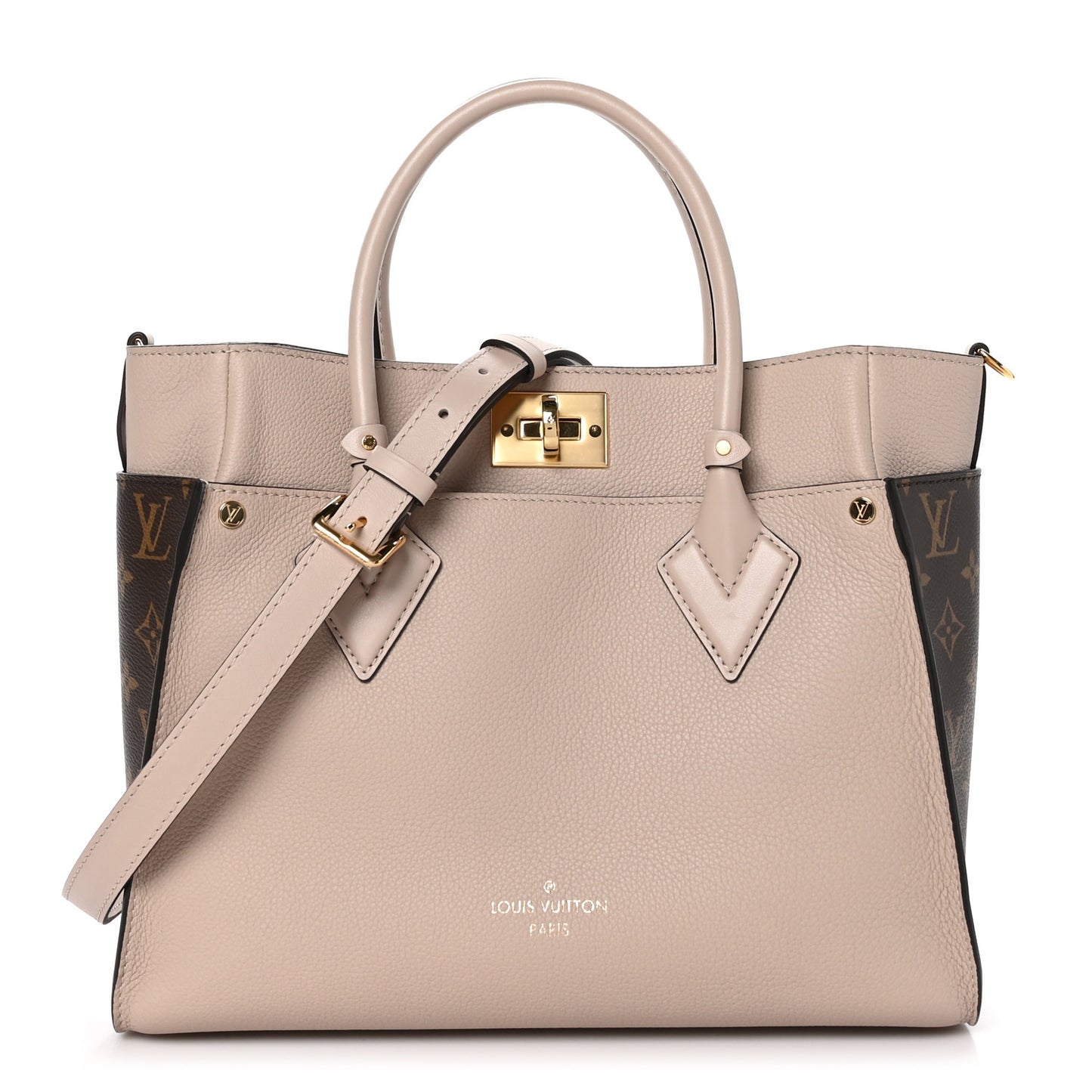 Calfskin Monogram On My Side Greige