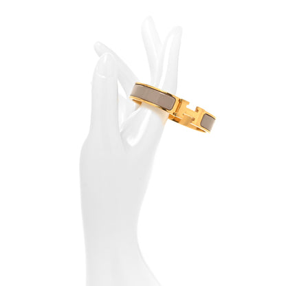 Hermes Enamel Narrow Clic Clac H Bracelet PM Marron Glace 2 of 5