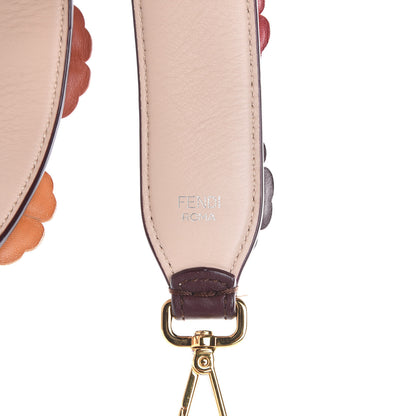 Fendi Vitello Dolce Flowerland Bi-Color Studded Strap You Bordeaux Plaster Multicolor 5 of 5