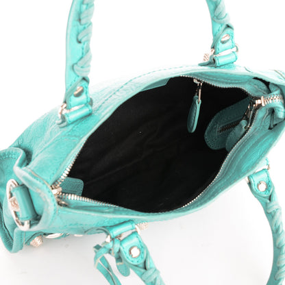 Balenciaga Agneau Giant 12 Silver Hardware Mini City Bleu Tropical 5 of 7