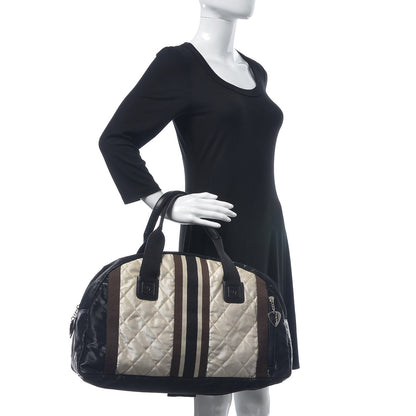 Chanel Nylon Sport Bowling Bag White Black 2 of 7