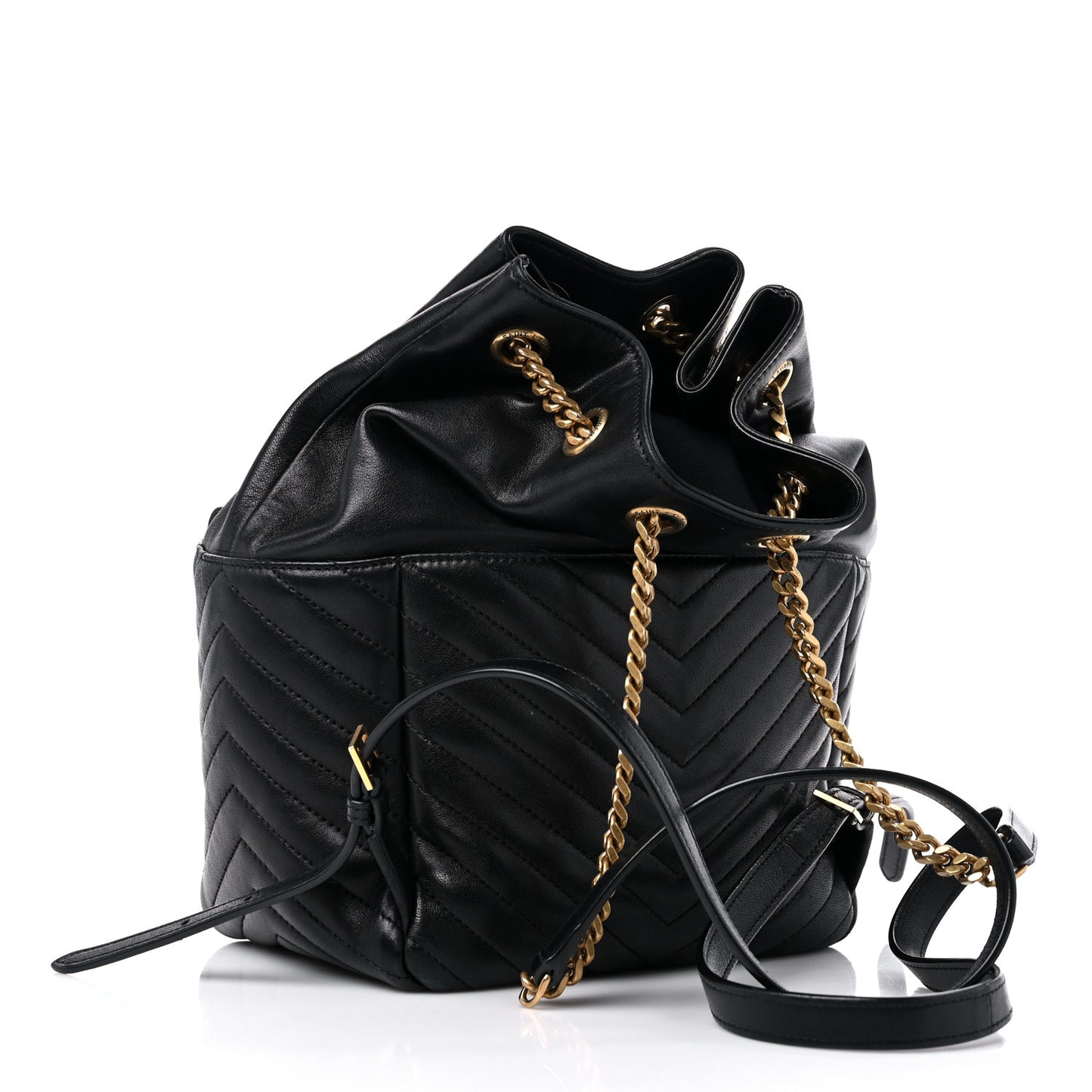 Lambskin Matelasse Monogram Joe Backpack Black