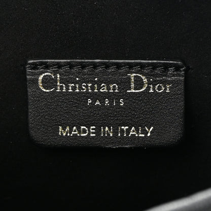Christian Dior Lambskin Cannage Mini Top Handle Drawstring Bag Black 6 of 10