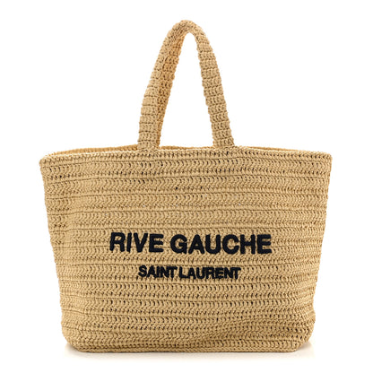 Saint Laurent Raffia Rive Gauche Tote Natural 1 of 10