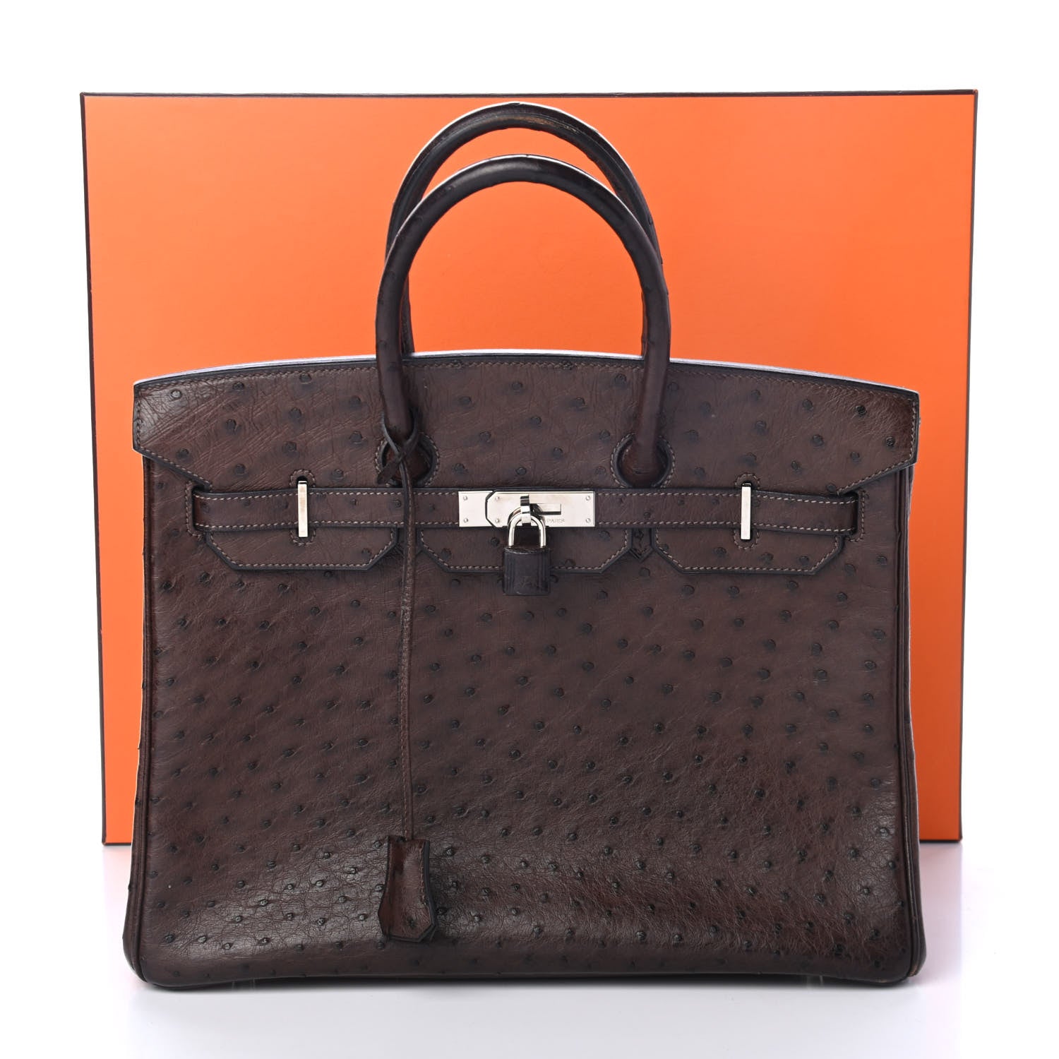 Hermes Ostrich Birkin 35 Chocolate 10 of 10