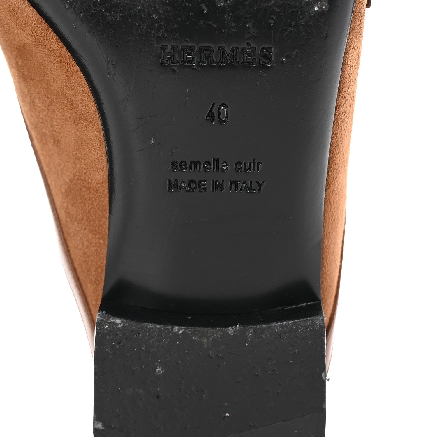 Hermes Suede Goatskin Groupie Mules 40 Brun Amourette 7 of 10