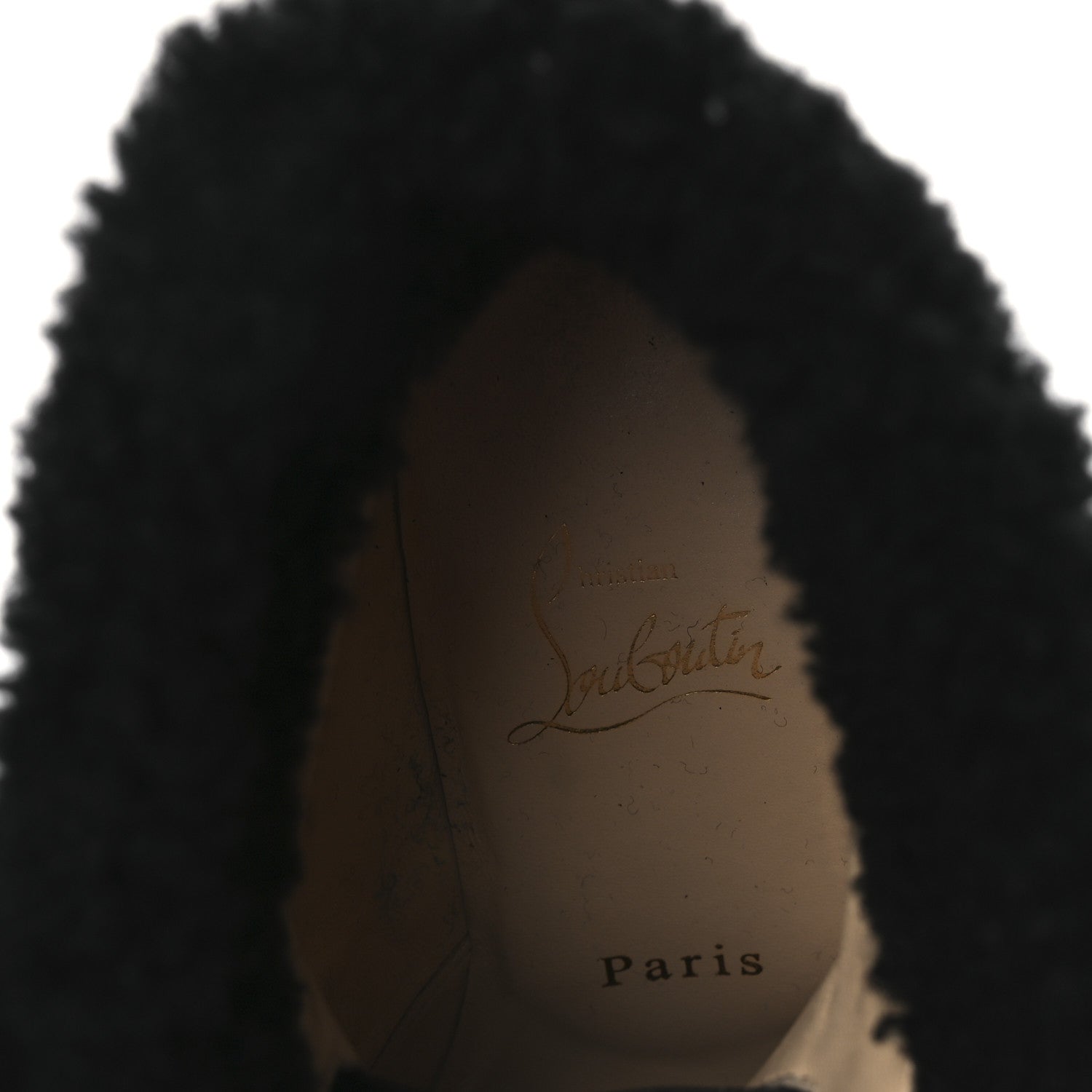 Christian Louboutin Grained Calfskin Shearling Edelvizir 70 Ankle Boots 36 Black 9 of 10