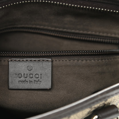 Gucci GG Supreme Monogram Small Zippered Tote Dark Brown 6 of 8