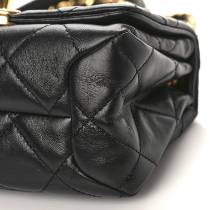 Chanel Lambskin Quilted Mini Color Match Flap Black 9 of 9