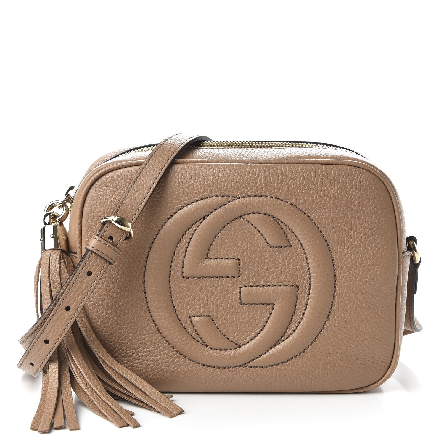 Gucci Pebbled Calfskin Small Soho Disco Bag Camelia 1 of 10