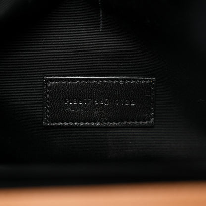 Saint Laurent Grain De Poudre Matelasse Chevron Monogram Cassandre Flap Pouch Natural Dark 7 of 8