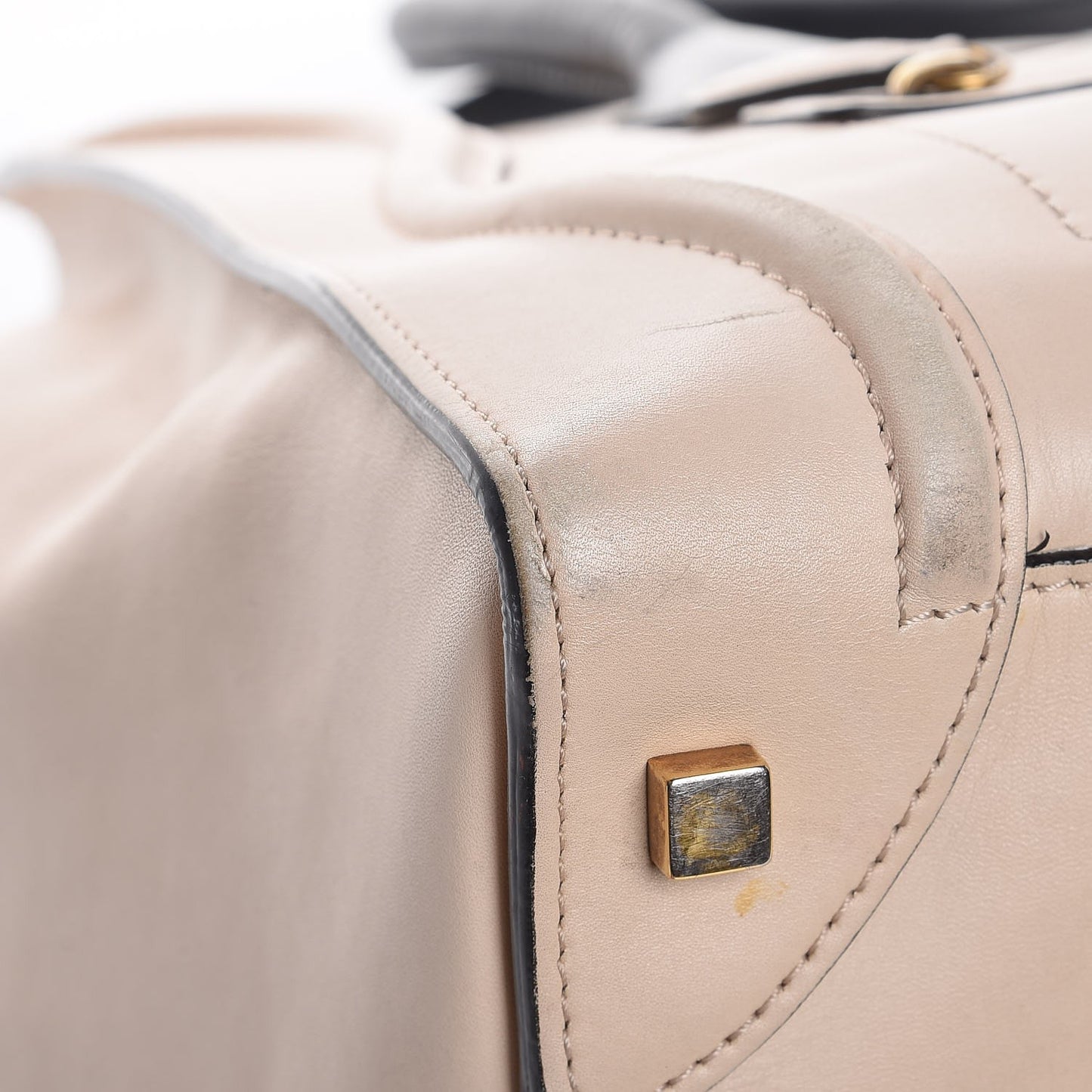 Satin Calfskin Mini Luggage Powder Black