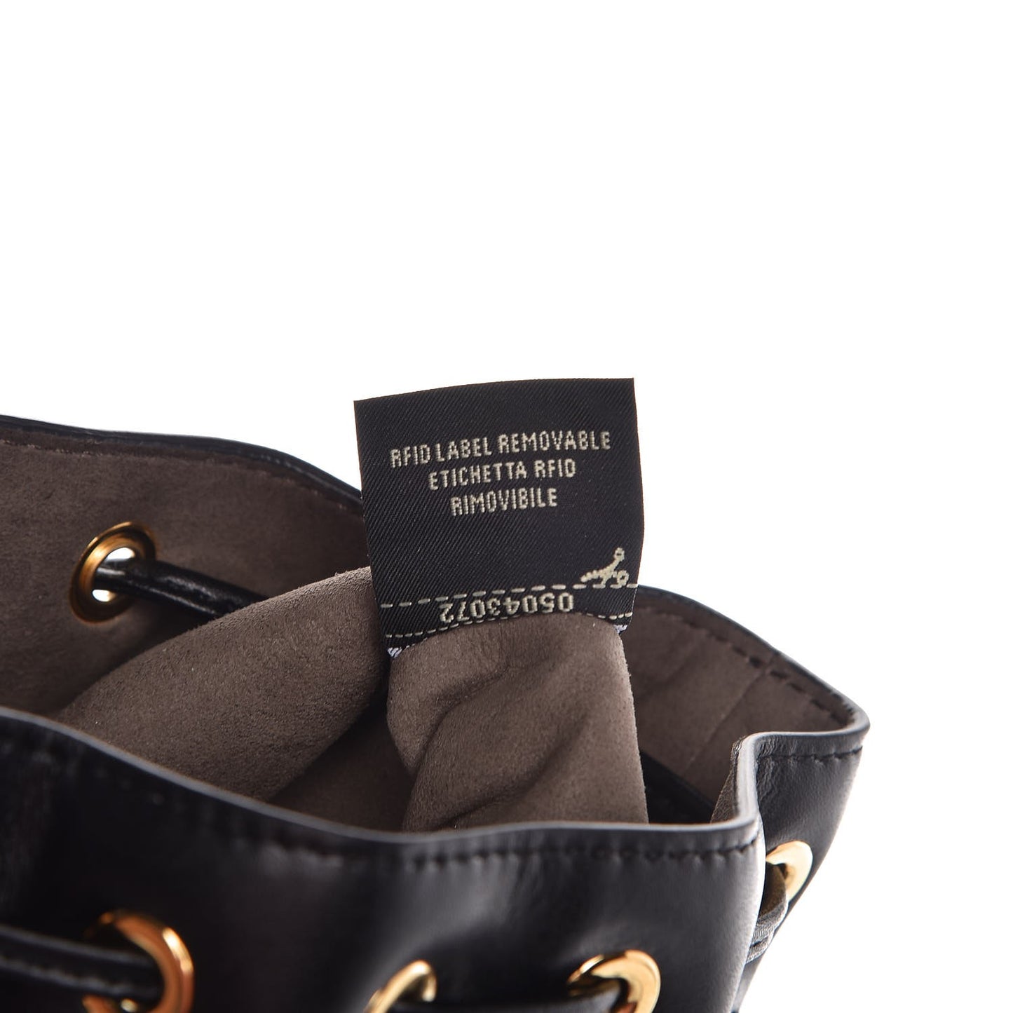 Vitello Liberty Lucido F is Fendi Mini Mon Tresor Bucket Bag Black
