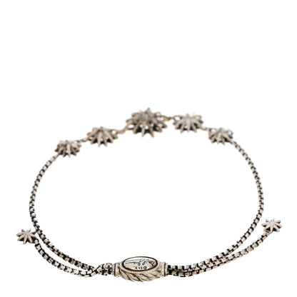 David Yurman Sterling Silver Diamond Five Station Petite Starburst Chain Bracelet 2 of 3