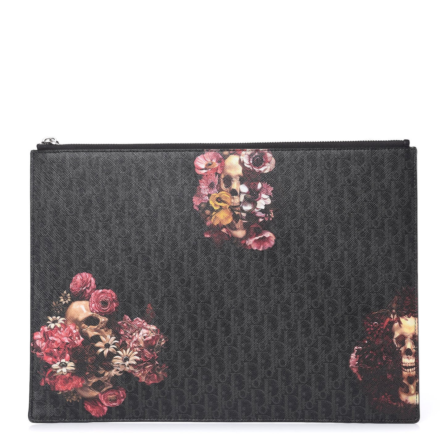 HOMME Monogram Coated Canvas Printed Document Holder Grey Multicolor