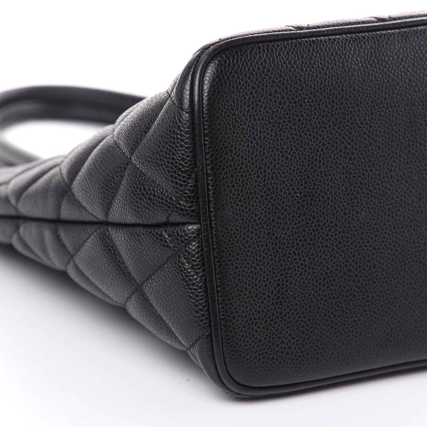 Caviar Quilted Medallion Tote Black