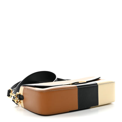 Fendi Vitello Grace Intarsio Geometric Brandy Black Multicolor 4 of 9