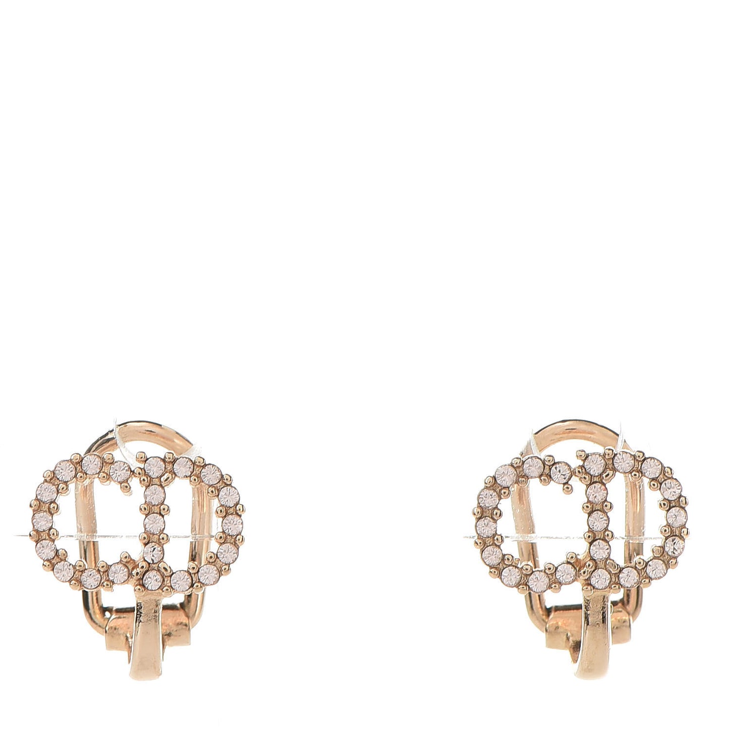 Crystal Clair D Lune Clip On Earrings Rose Gold