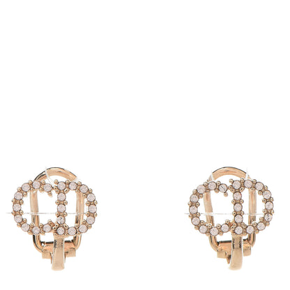 Christian Dior Crystal Clair D Lune Clip On Earrings Rose Gold 1 of 4