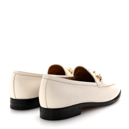 Gucci Malaga Kid 70 Crystal Horsebit Womens Jordaan Loafers 37 Mystic White 5 of 9
