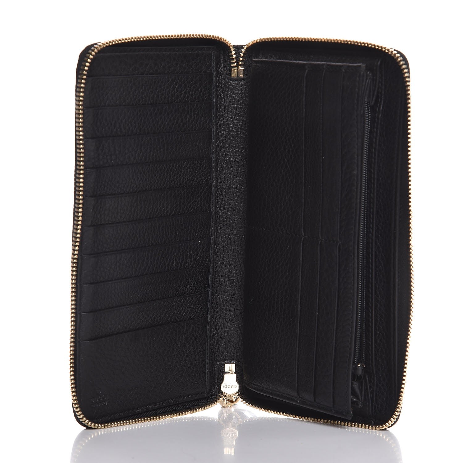 Gucci Calfskin Soho Zip Around Wallet Black 5 of 9
