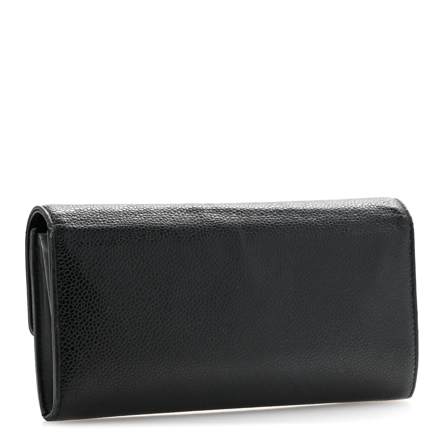Caviar Timeless CC Large Gusset Flap Wallet Black