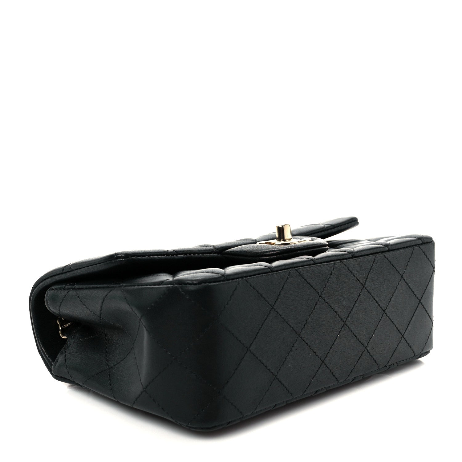 Chanel Lambskin Quilted Mini Rectangular Flap Black 4 of 12