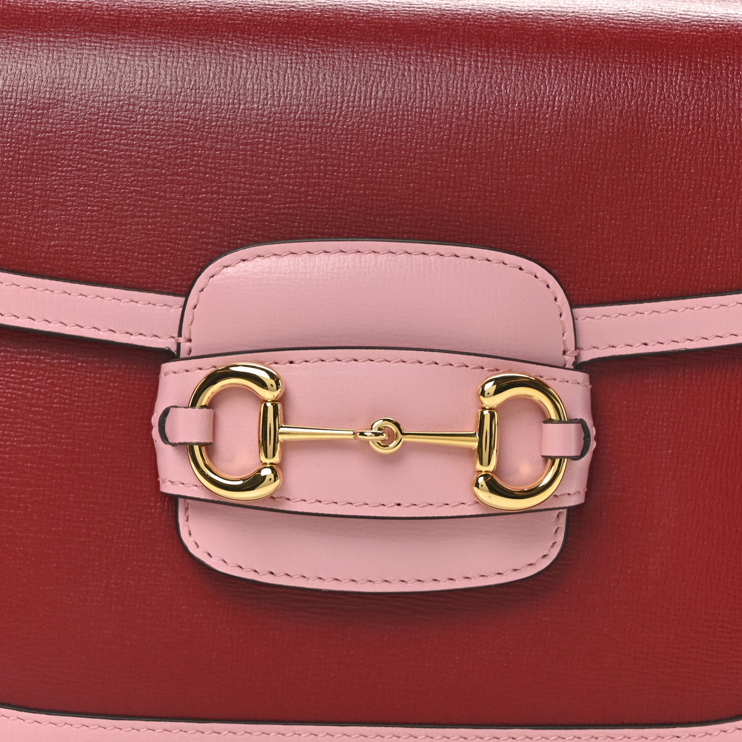 Azalea Calfskin Horsebit 1955 Shoulder Bag New Cherry Red Wild Rose