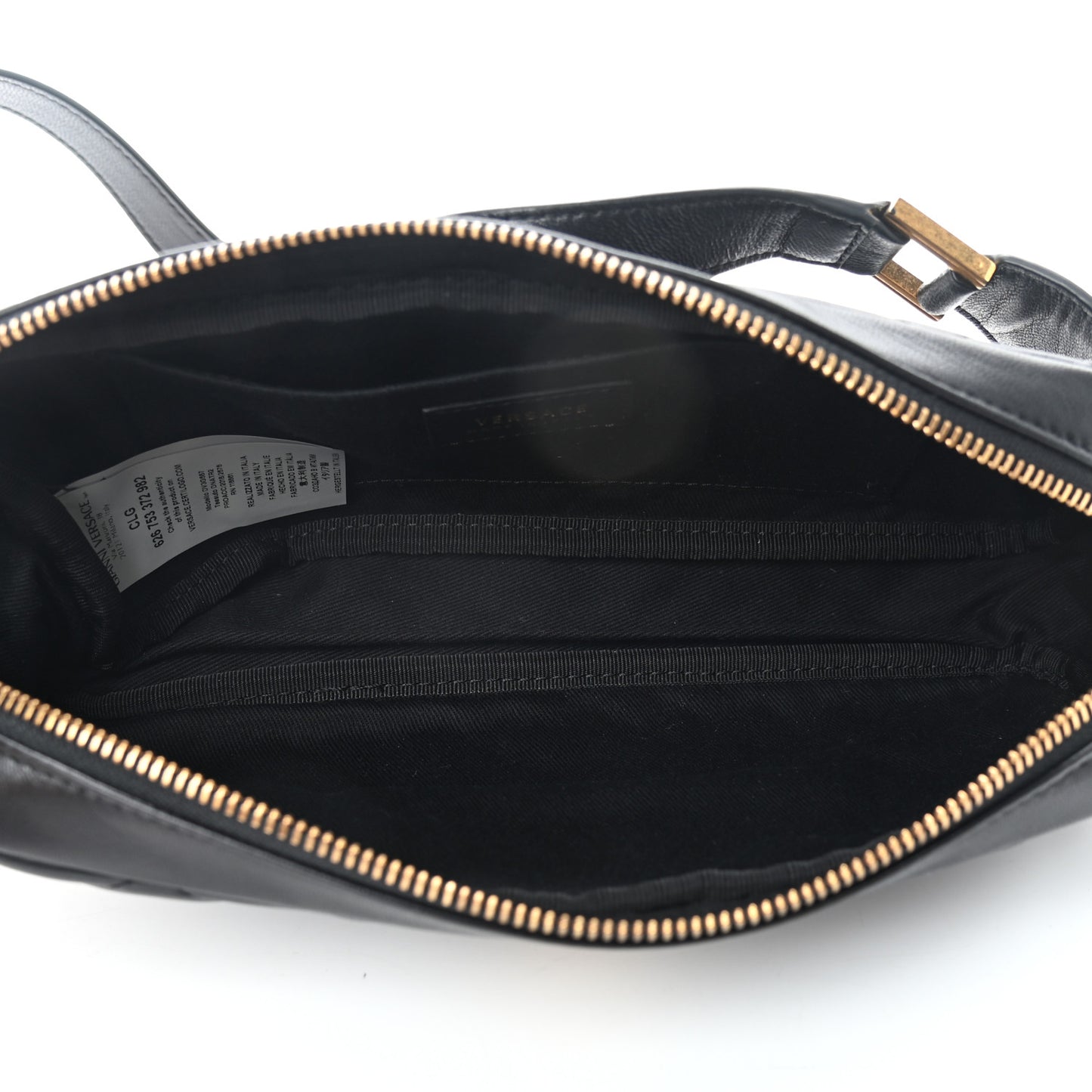 Nappa Barocco Quilted Vanitas Medea Belt Bag Black