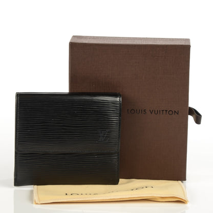 Louis Vuitton Epi Elise Wallet Black 5 of 8