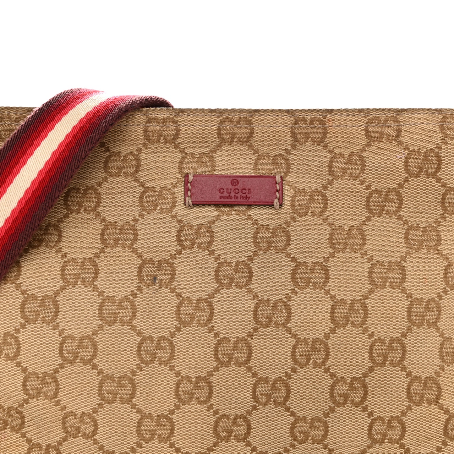 Monogram Web Small Flat Messenger Crossbody Pink Gold
