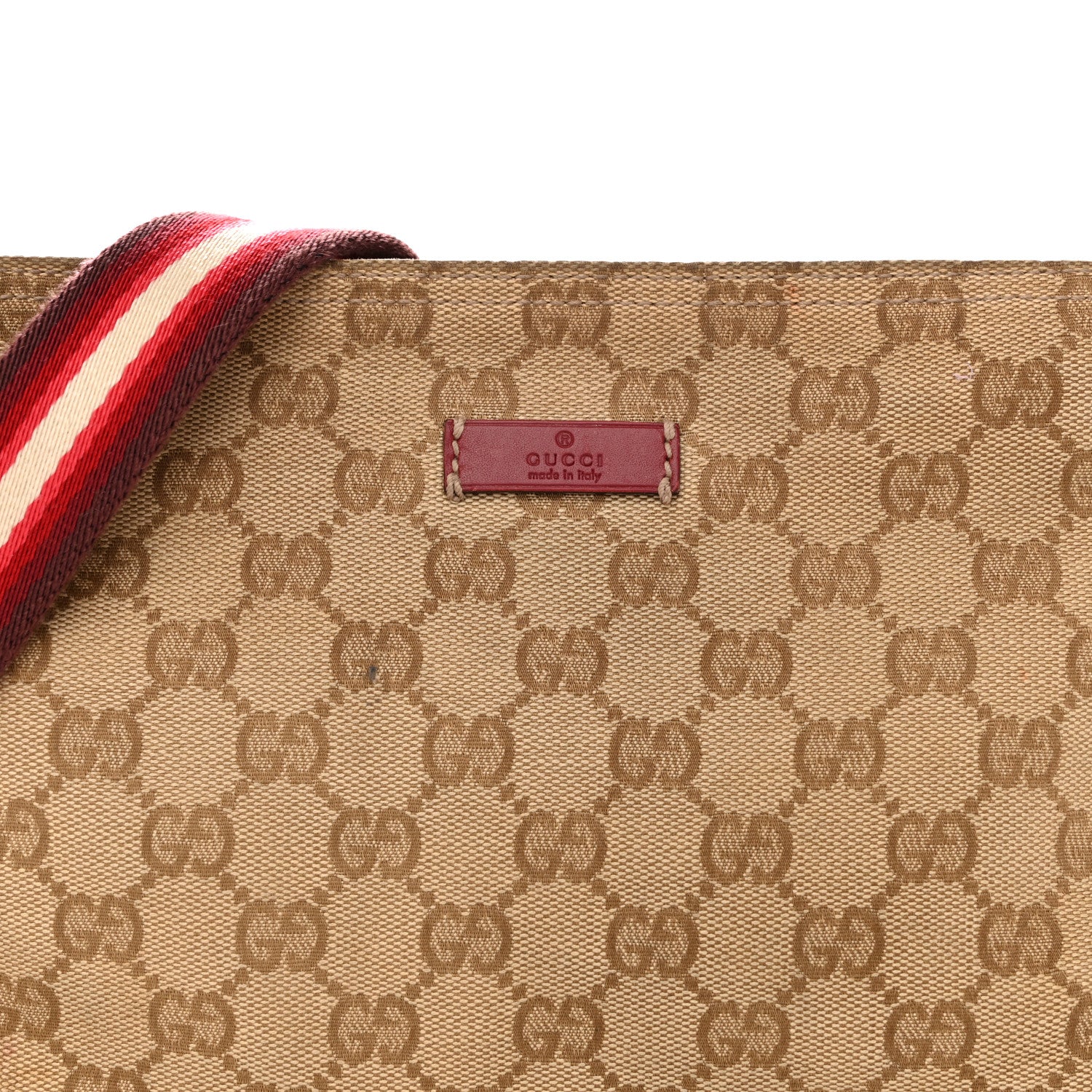 Gucci Monogram Web Small Flat Messenger Crossbody Pink Gold 8 of 14