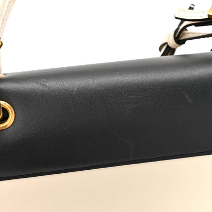 Gucci Calfskin Sylvie Web Small Queen Margaret Top Handle Bag Black White 14 of 14