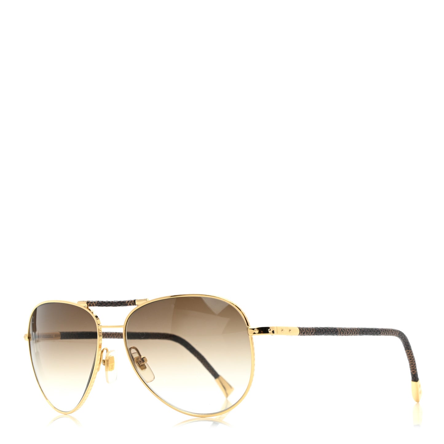 Damier Ebene Conspiration Pilote Aviator Sunglasses Z0202U Gold