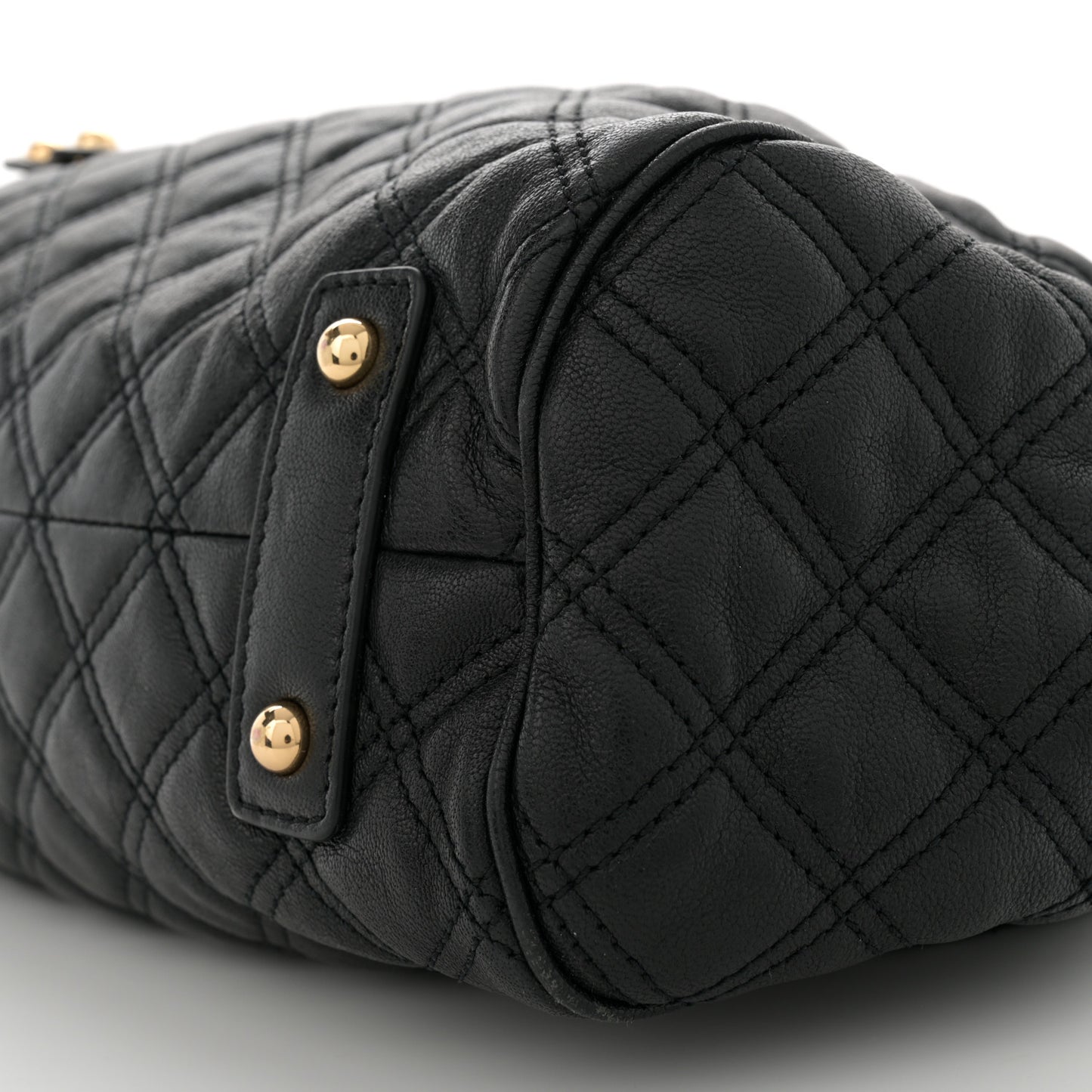 Calfskin Quilted Stam Black