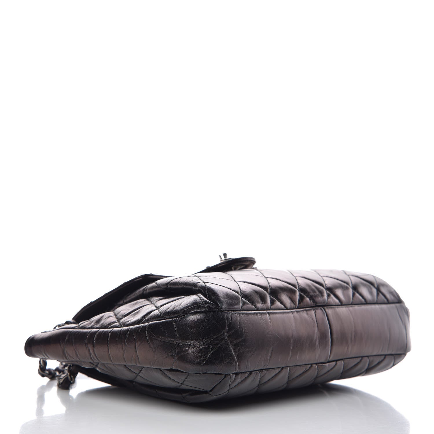 Chanel Glazed Calfskin Quilted Accordion Flap Black 4 of 15