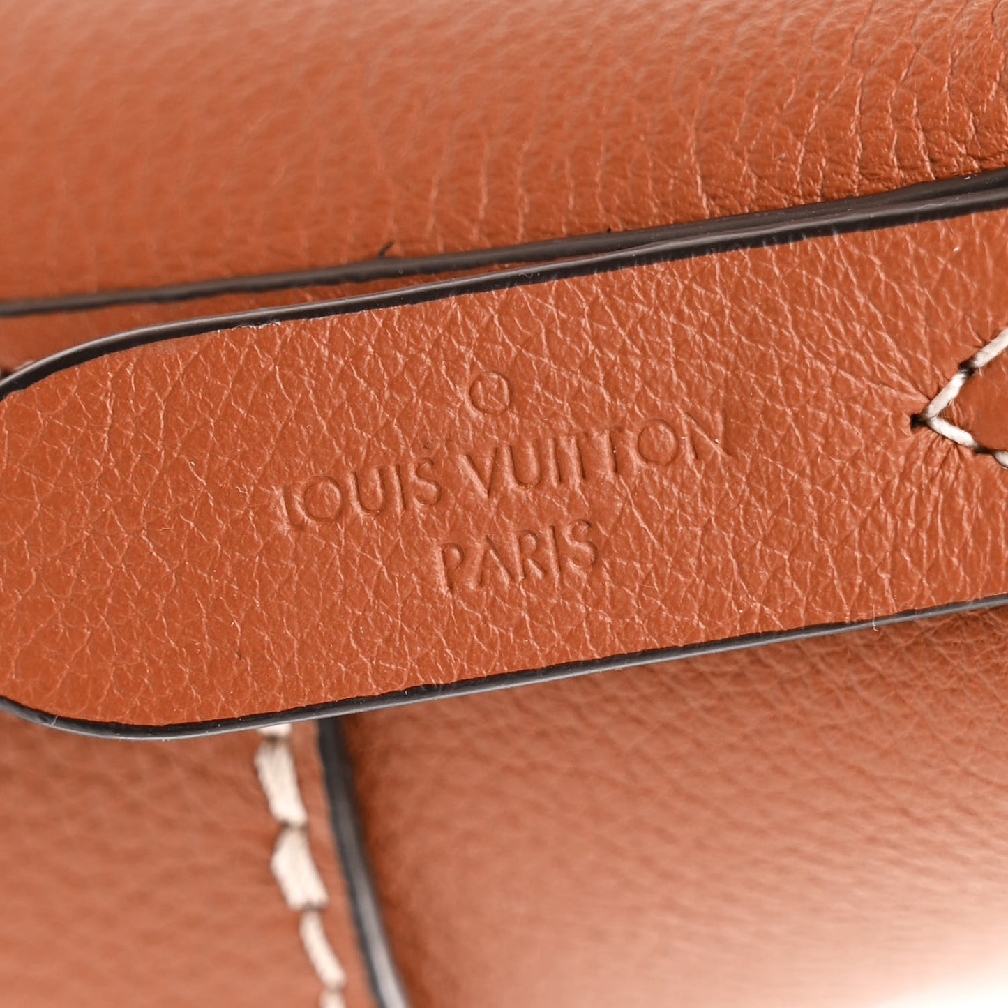 Calfskin Lock and Walk Bucket Cognac