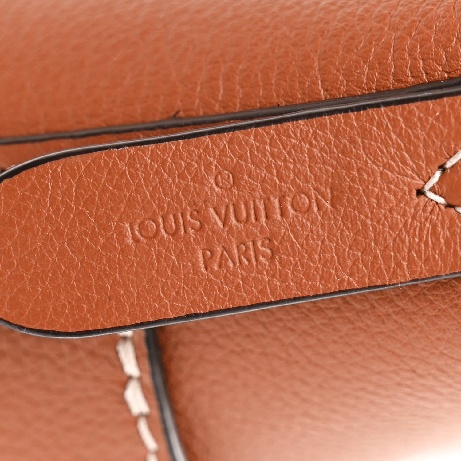 Louis Vuitton Calfskin Lock and Walk Bucket Cognac 6 of 10