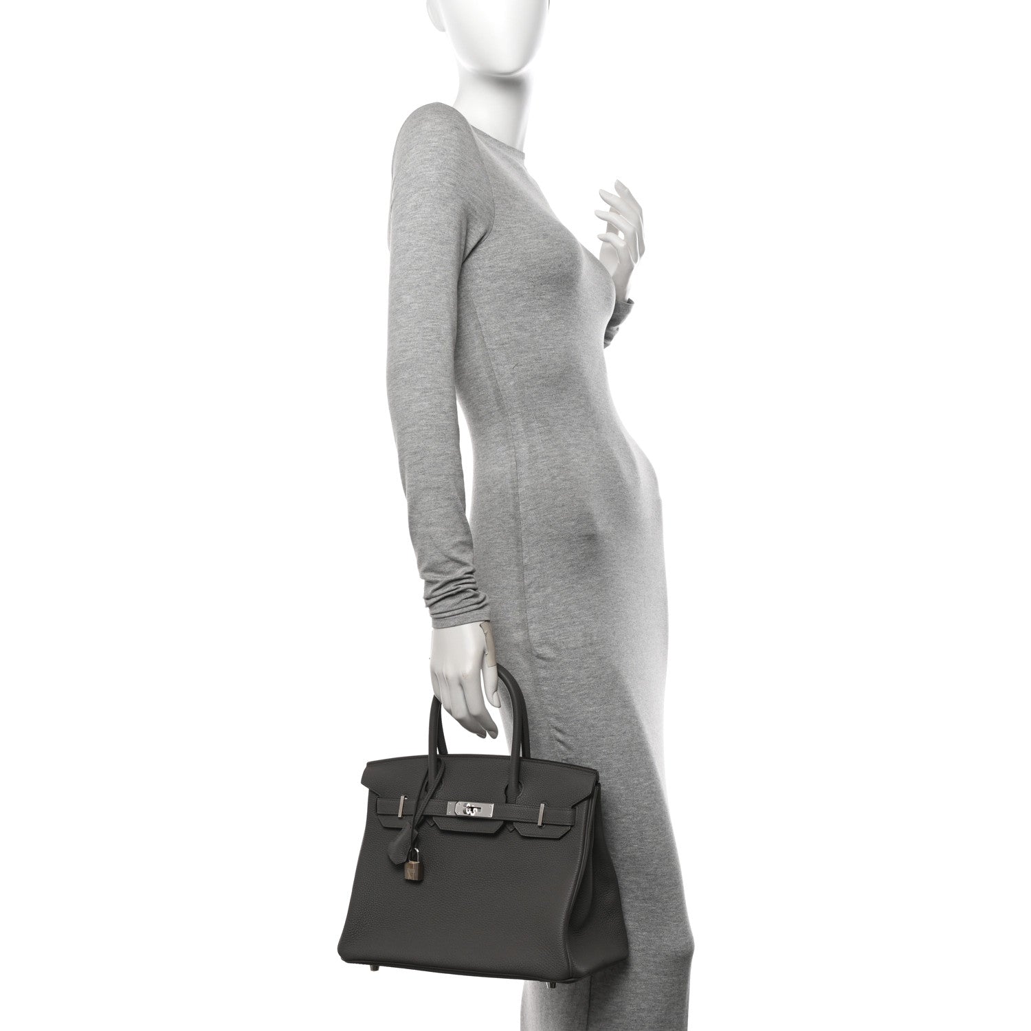 Hermes Togo BIRKIN 30 Etain 2 of 11