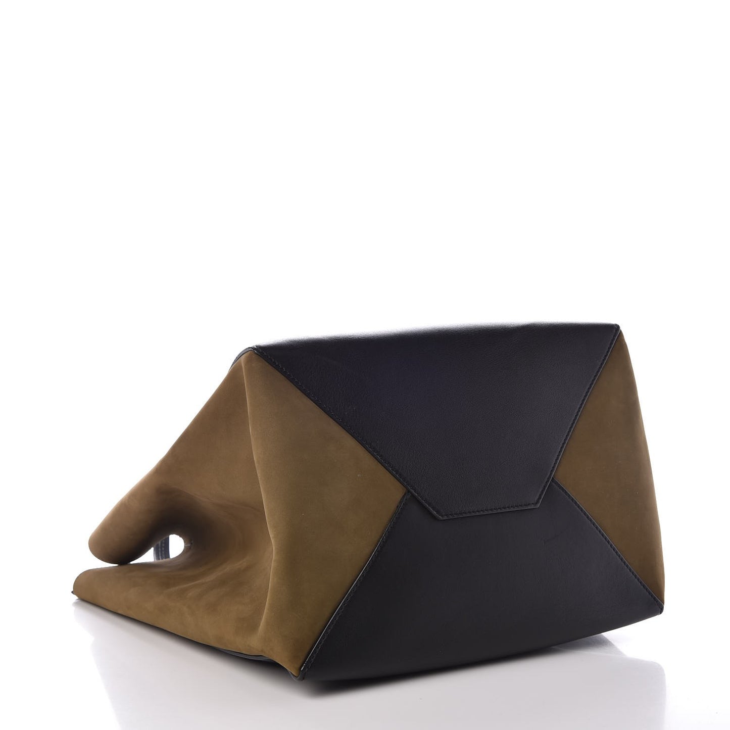 Calfskin Suede Medium Phantom Luggage Cabas Khaki Black