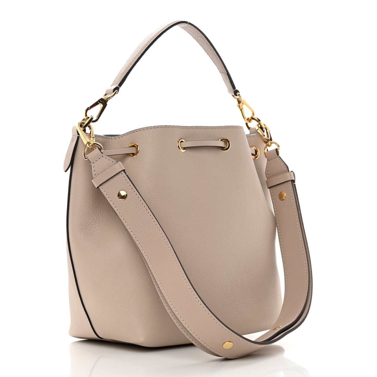 Calfskin Lockme Bucket MM Greige
