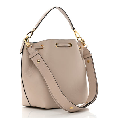 Louis Vuitton Calfskin Lockme Bucket MM Greige 3 of 11