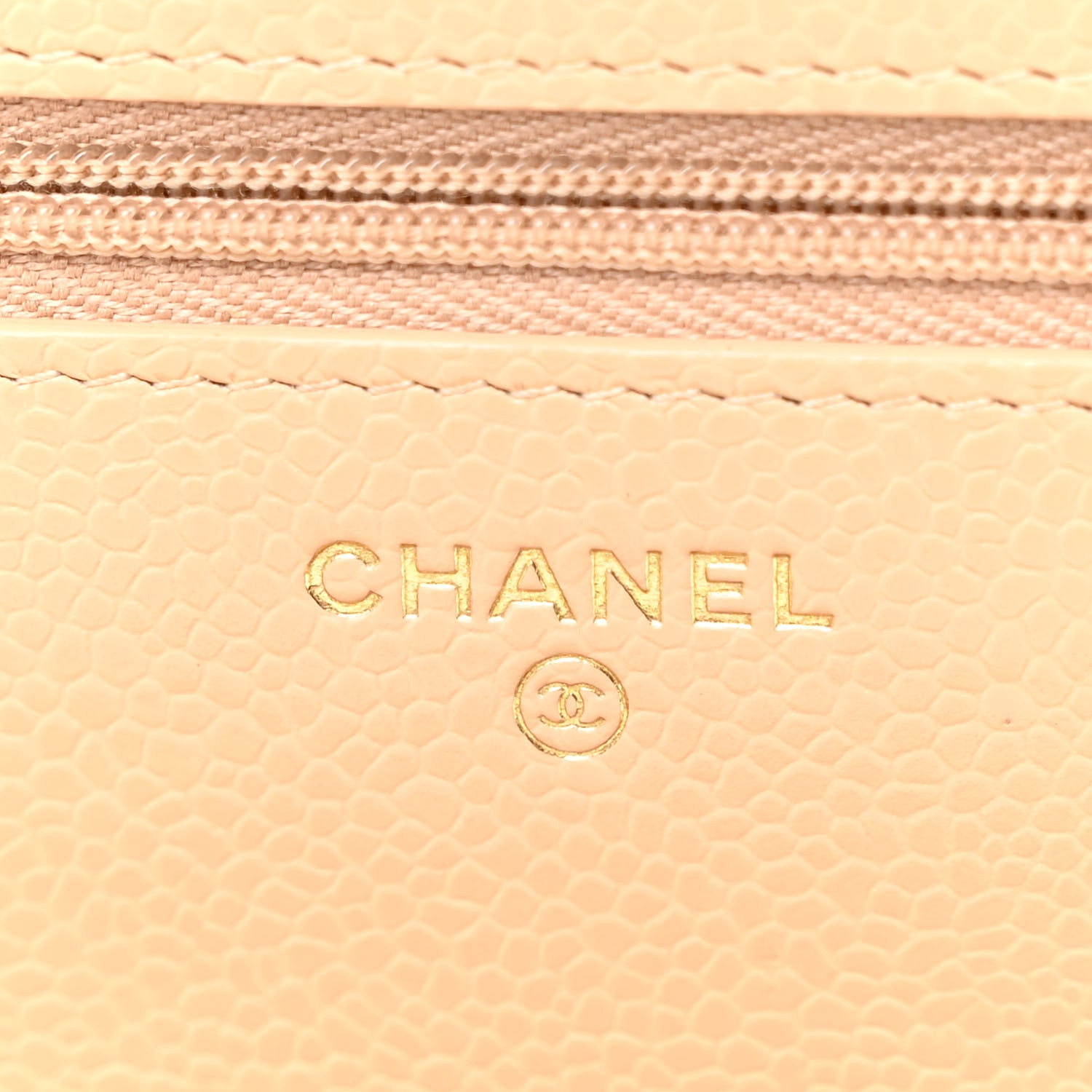 Chanel Caviar Quilted Wallet On Chain WOC Beige 7 of 12