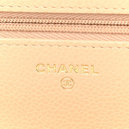 Chanel Caviar Quilted Wallet On Chain WOC Beige 7 of 12