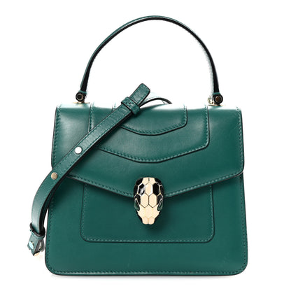 Bulgari Calfskin Serpenti Forever Top Handle Emerald Green 1 of 9